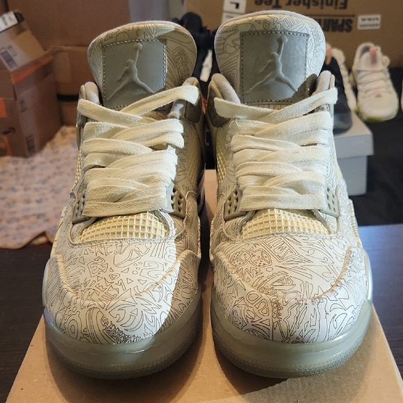 Jordan 4 Retro Rare 30th Anniversary Laser (2015) Mens 10.5 EUC - Picture 4 of 10